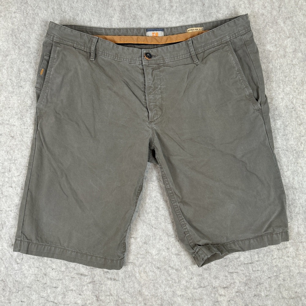 Hugo Boss Orange "Schino" White Regular Fit Chino Shorts Men's 38 Summer Cotton